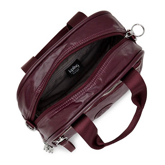 Kipling Hadya Metallic Schoudertassen Bordeaux | België 1800KO